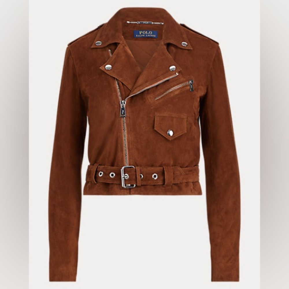 Polo RL Suede Moto Jacket size 8